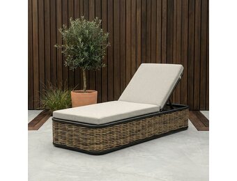 Lucca ligbed | wicker + aluminium | zand | 204cm