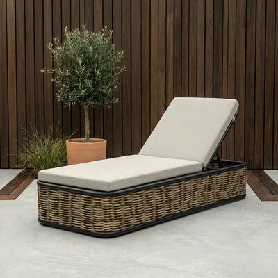 Lucca ligbed | wicker + aluminium | zand | 204cm