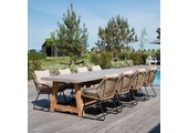 Veltis/Portofino Sahara Dust dining tuinset | 8 personen | betonlook + touw | 300cm