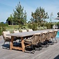 BUITEN living Veltis/Portofino Sahara Dust dining tuinset | 8 personen | betonlook + touw | 300cm