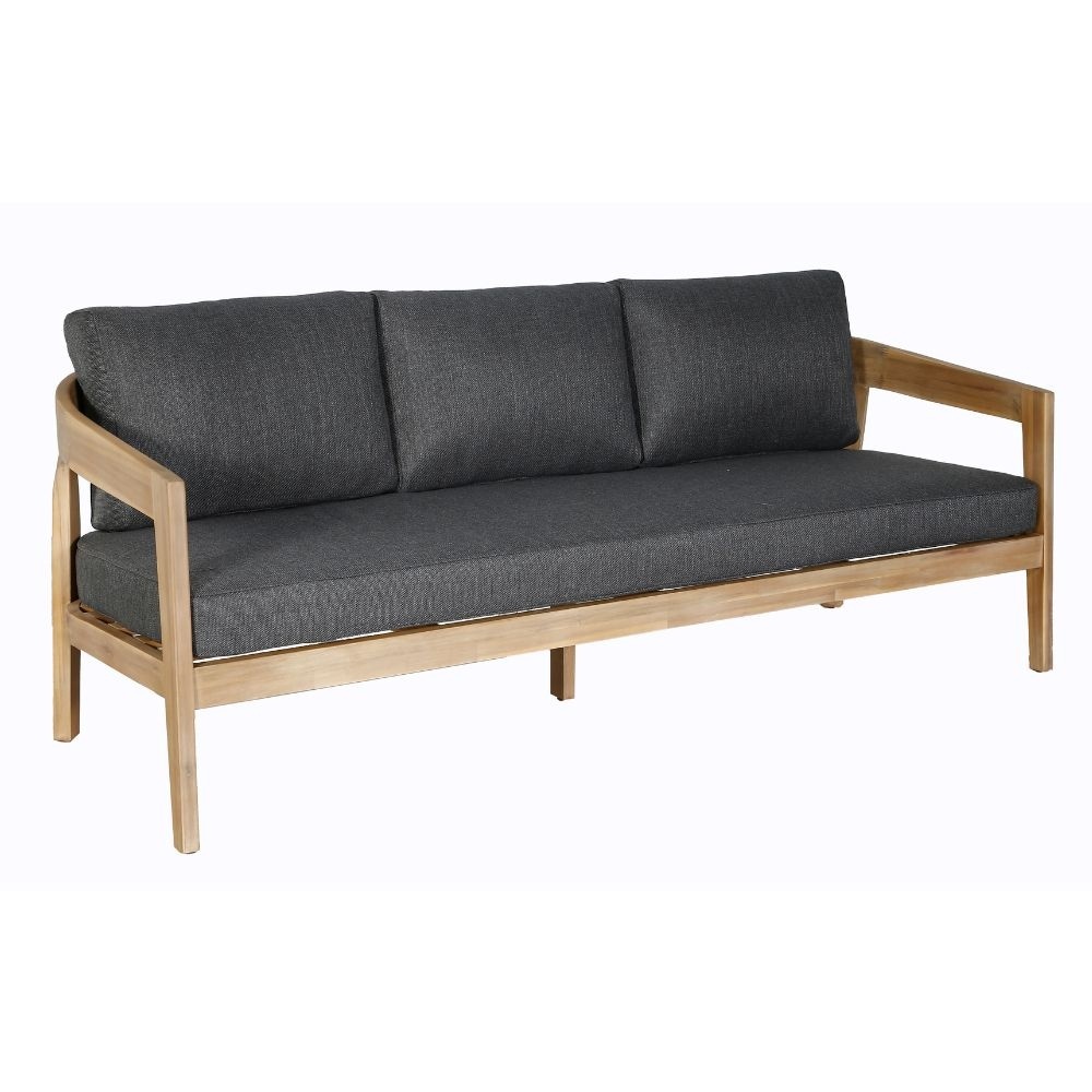 Santa Cruz stoel-bank loungeset 4 personen | hardhout | Light Teaklook | 4-delig