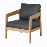 Santa Cruz stoel-bank loungeset 4 personen | hardhout | Light Teaklook | 4-delig