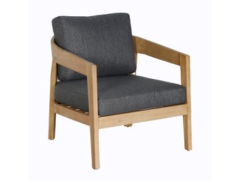 Santa Cruz loungestoel | hardhout | antraciet