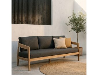 Santa Cruz 3-zits tuinbank | hardhout | antraciet