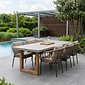 BUITEN living Lausanne/Dakota beige/antraciet dining tuinset | 6 personen | betonlook + touw | 250cm
