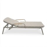 Malta ligbed beige | aluminium + teak | beige | 186cm