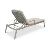 Malta ligbed beige | aluminium + teak | beige | 186cm