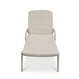 Malta ligbed beige | aluminium + teak | beige | 186cm