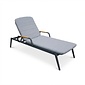 LUX outdoor living Malta ligbed antraciet | aluminium + teak | antraciet | 186cm