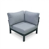 Marbella hoek loungeset antraciet 5 personen | aluminium + teak | antraciet | 4-delig - 222x222cm