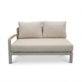 Marbella hoek loungeset beige 5 personen | aluminium + teak | beige | 4-delig - 222x222cm