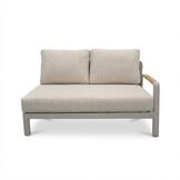 Marbella hoek loungeset beige 5 personen | aluminium + teak | beige | 4-delig - 222x222cm