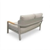 Marbella hoek loungeset beige 5 personen | aluminium + teak | beige | 4-delig - 222x222cm