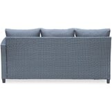 Stockholm dining loungeset 6 personen | wicker + polywood | zwart/Natural Wood | 3-delig - 245x169cm