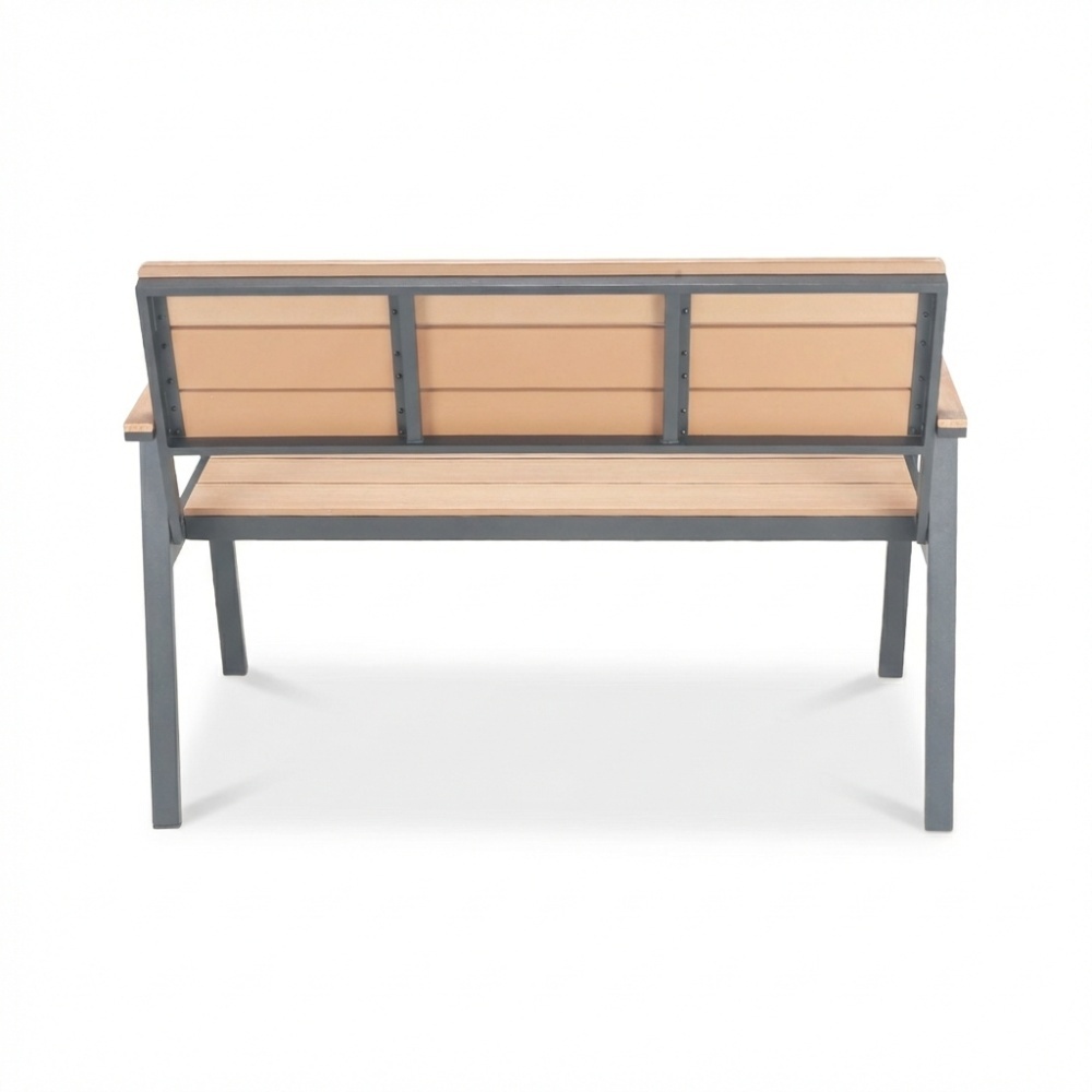 Berlijn tuinbank | polywood + aluminium | Natural Wood | 116cm