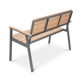 Berlijn tuinbank | polywood + aluminium | Natural Wood | 116cm