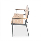 Berlijn tuinbank | polywood + aluminium | Natural Wood | 116cm