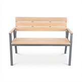 Berlijn tuinbank | polywood + aluminium | Natural Wood | 116cm