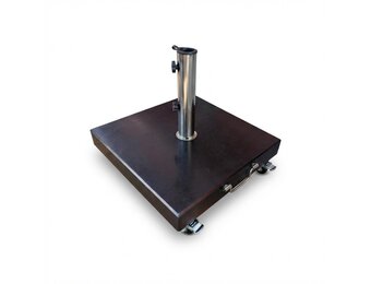 Granito parasolvoet 50kg met zwenkwielen | graniet | antraciet