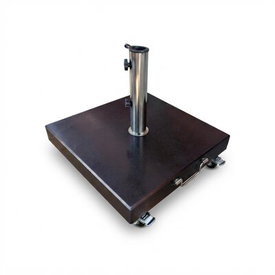 Granito parasolvoet 50kg met zwenkwielen | graniet | antraciet