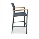 Denver dining barstoel | touw + aluminium | antraciet