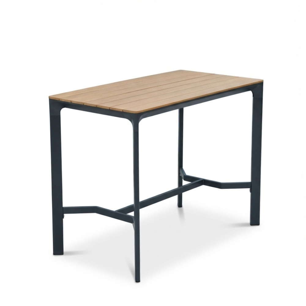 Denver dining bartafel 4 personen | polywood + aluminium | antraciet | 130x70cm afbeelding