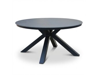 York dining tuintafel | sintered stone + aluminium | antraciet | 150cm rond