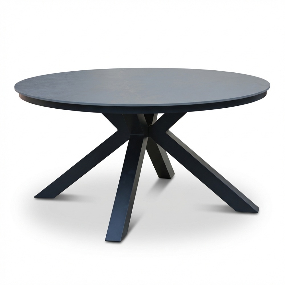 York dining tuintafel | sintered stone + aluminium | antraciet | 150cm rond
