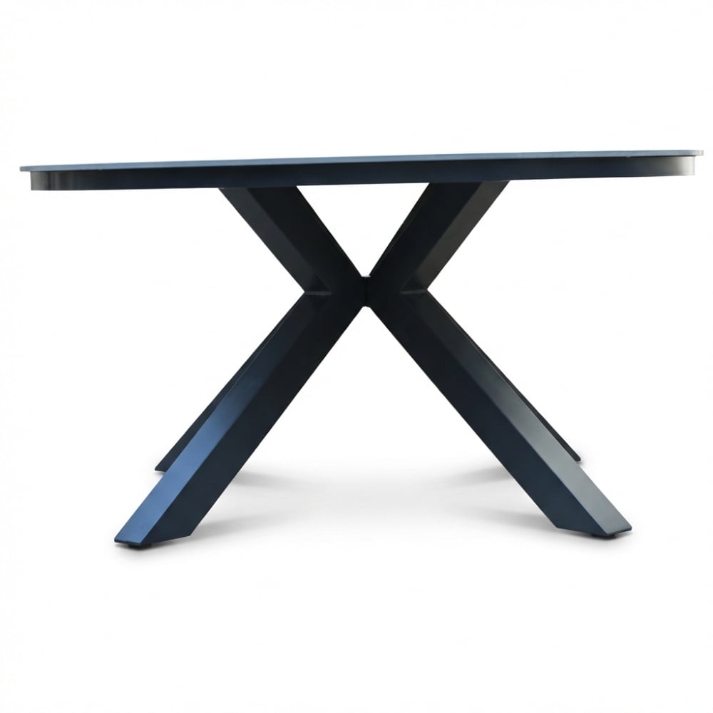 York dining tuintafel | sintered stone + aluminium | antraciet | 150cm rond