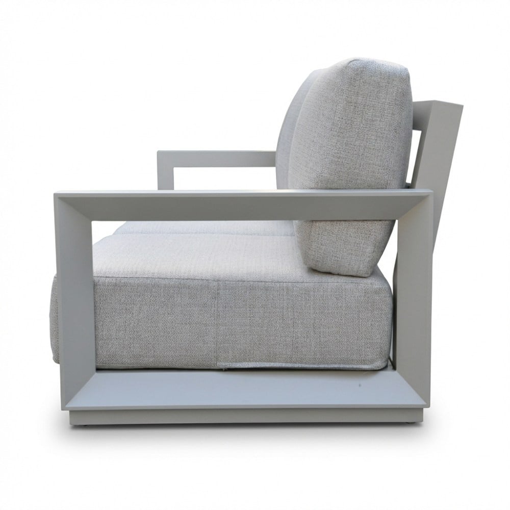 Kaapstad stoel-bank loungeset 5 personen | aluminium | beige | 3-delig