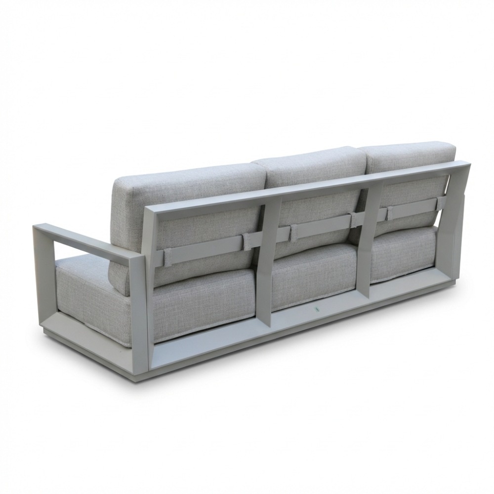 Kaapstad stoel-bank loungeset 5 personen | aluminium | beige | 3-delig