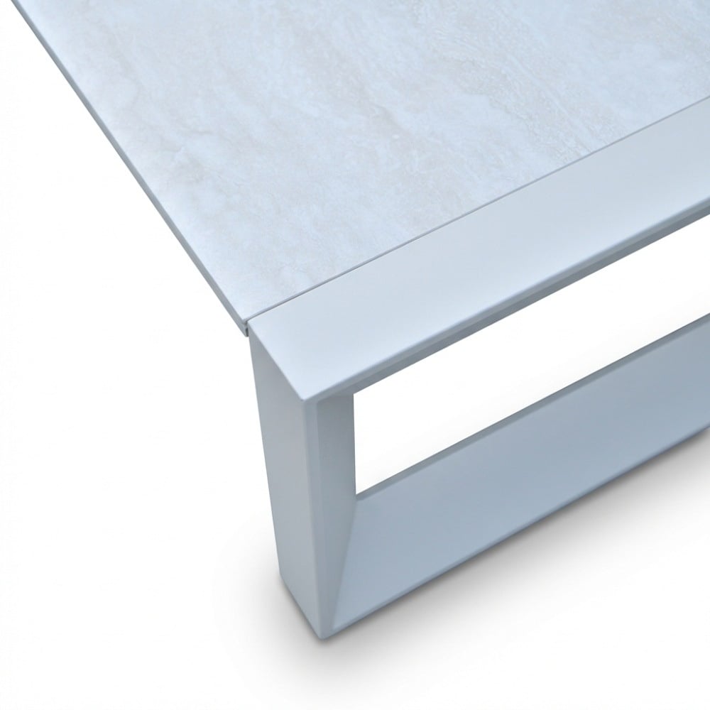 Kaapstad loungetafel | sintered stone + aluminium | beige | 140x72cm