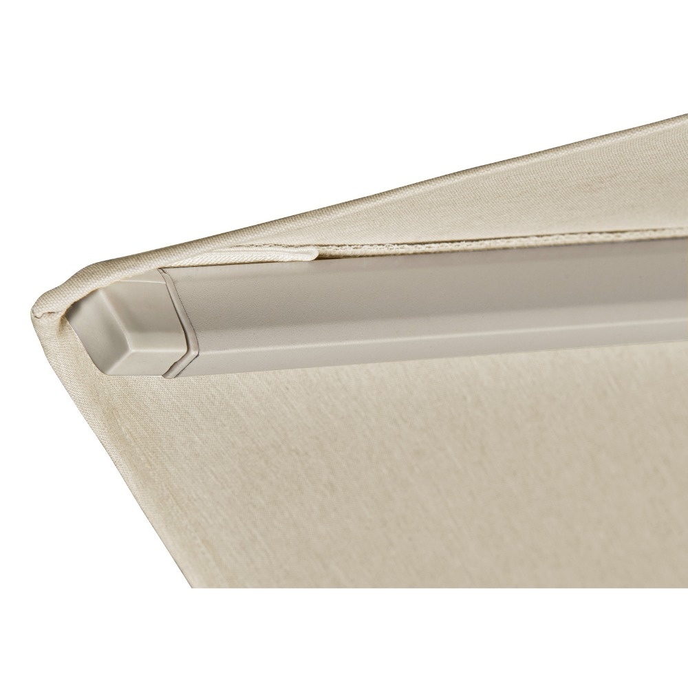 Challenger T² zweefparasol - premium doek | 260x350cm met Monza parasolvoet 90kg | Champagne/Sandstone