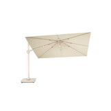 Challenger T² zweefparasol - premium doek | 260x350cm met Monza parasolvoet 90kg | Champagne/Sandstone