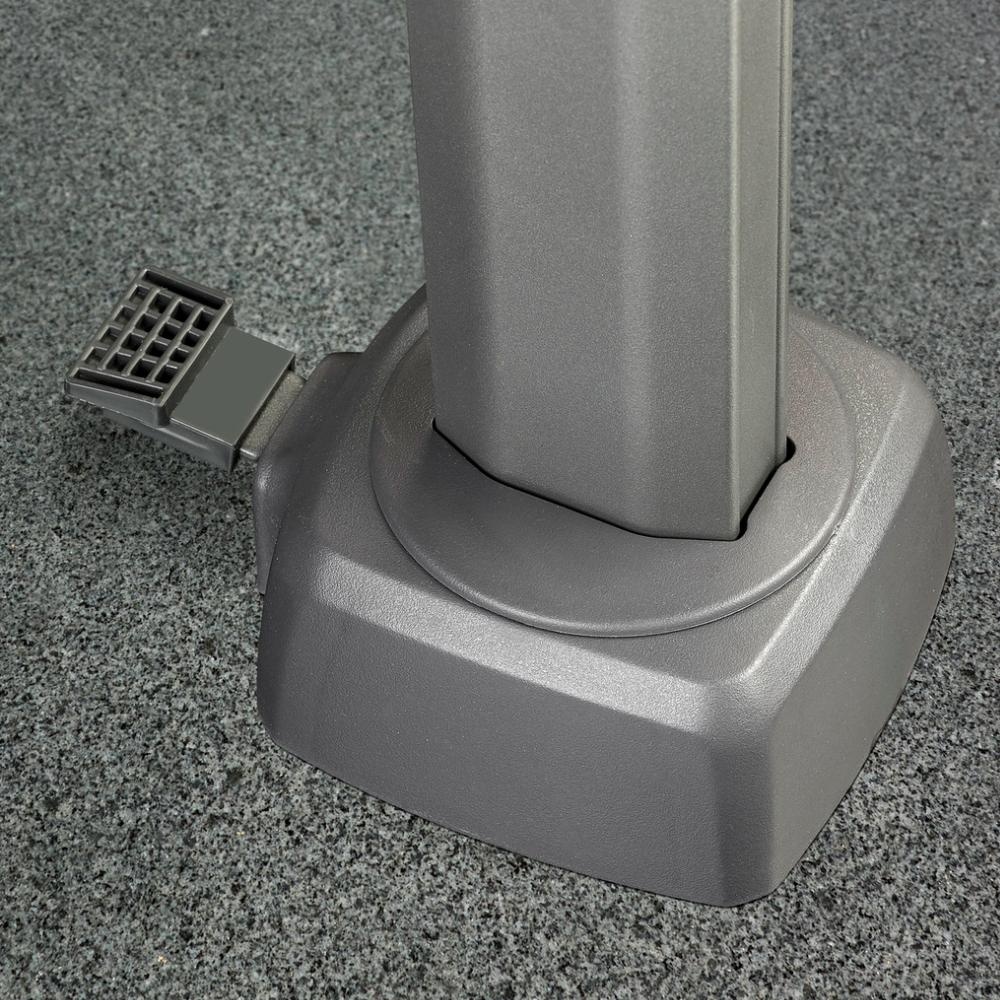 Challenger T² zweefparasol - premium doek | 260x350cm met Monza parasolvoet 90kg | Champagne/Teak look