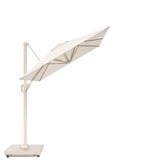 Voyager T¹ zweefparasol | 250x250cm met Monza parasolvoet 90kg | Ivory/Sandstone