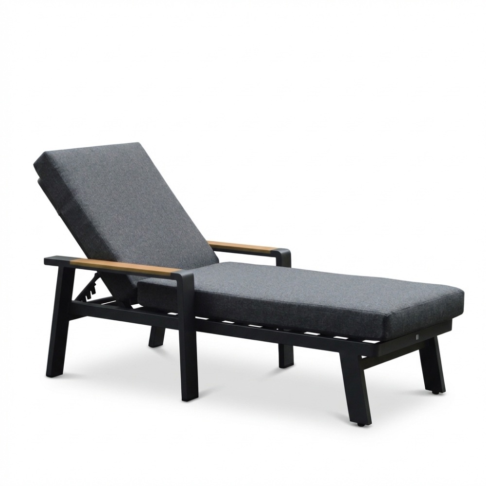 Lola ligbed | aluminium + polywood | antraciet | 199cm