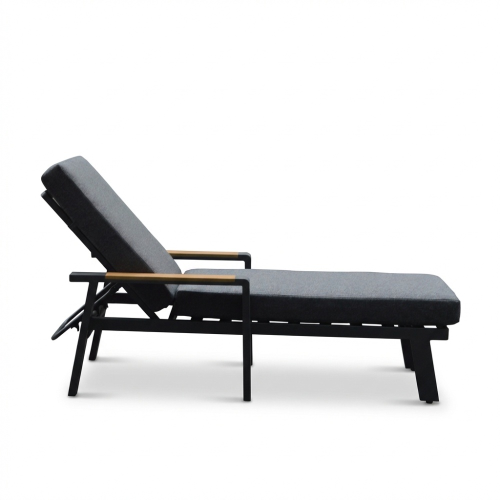 Lola ligbed | aluminium + polywood | antraciet | 199cm