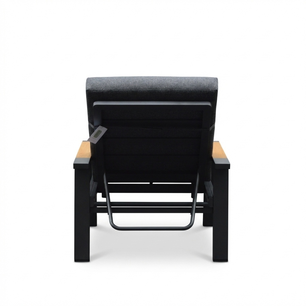 Lola ligbed | aluminium + polywood | antraciet | 199cm