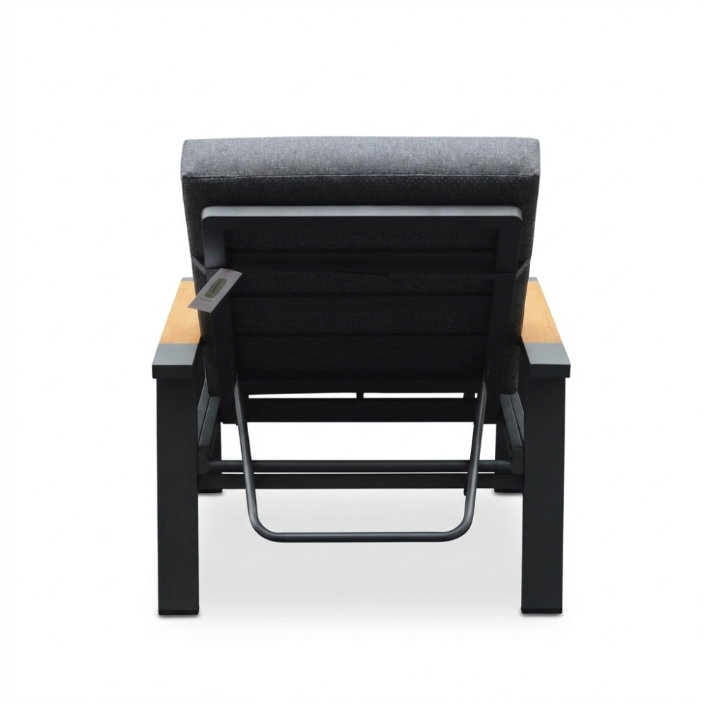 Lola ligbed | aluminium + polywood | antraciet | 199cm