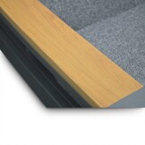 Lola ligbed | aluminium + polywood | antraciet | 199cm