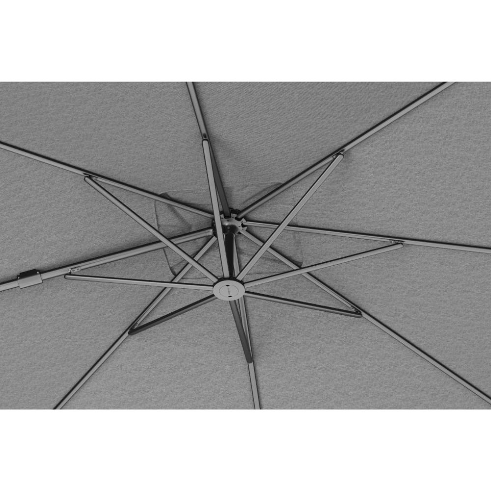 Nexus T² zweefparasol - premium doek | 300x300 met Monza parasolvoet 90kg | Manhattan