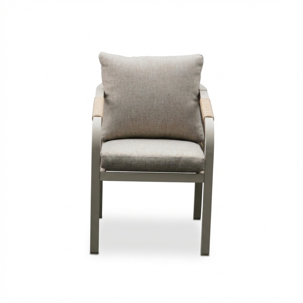 Calgary tuinstoel beige | touw + aluminium | beige