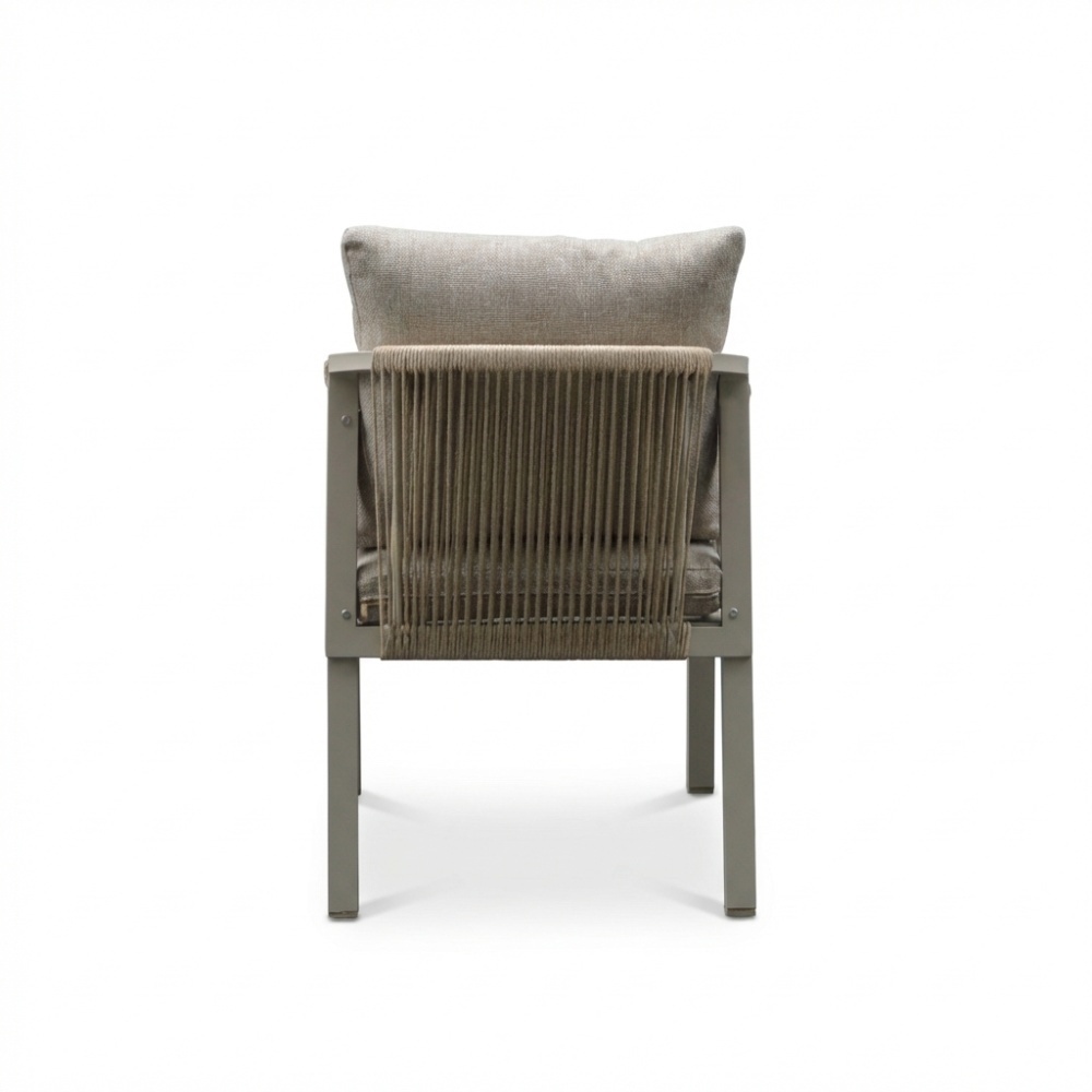 Calgary tuinstoel beige | touw + aluminium | beige