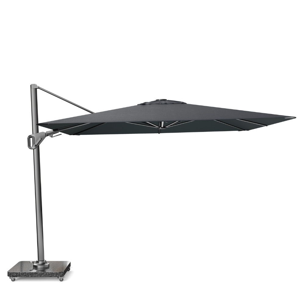 Nexus T² zweefparasol - premium doek | 300x300 met Monza parasolvoet 90kg | Faded Black