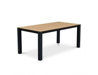 Manhattan dining tuintafel 4 personen | polywood + aluminium | Natural Wood/antraciet | 180cm