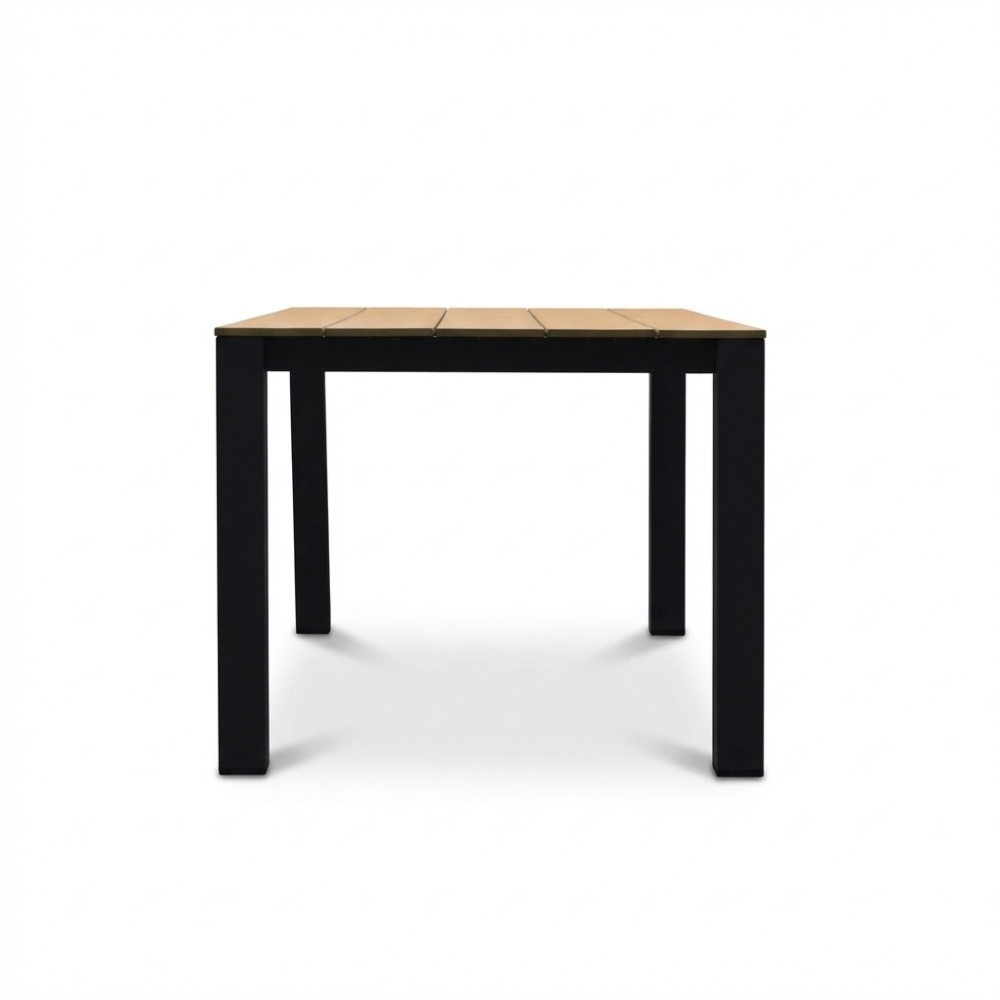 Manhattan dining tuintafel 4 personen | polywood + aluminium | Natural Wood/antraciet | 180cm
