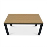 Manhattan dining tuintafel 4 personen | polywood + aluminium | Natural Wood/antraciet | 180cm