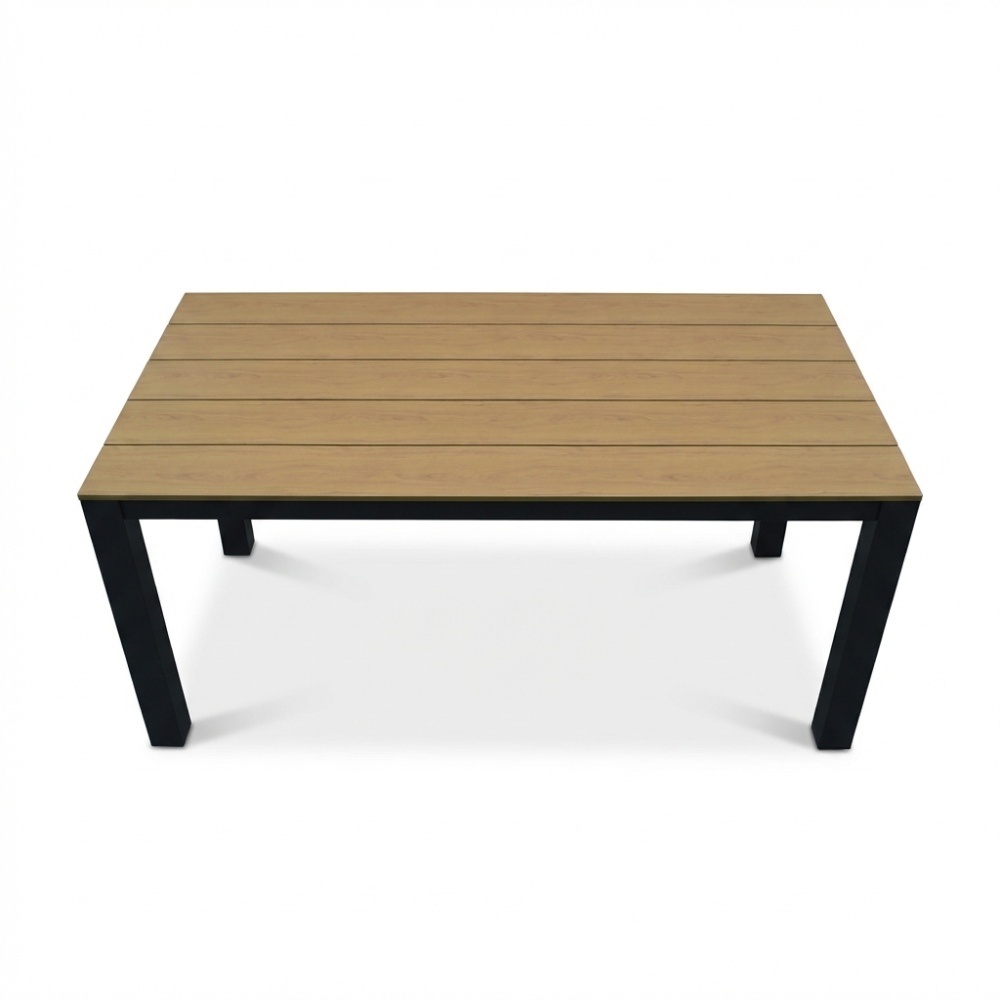 Manhattan dining tuintafel 4 personen | polywood + aluminium | Natural Wood/antraciet | 180cm