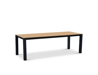 Manhattan dining tuintafel 6 personen | polywood + aluminium | Natural Wood/antraciet | 240cm